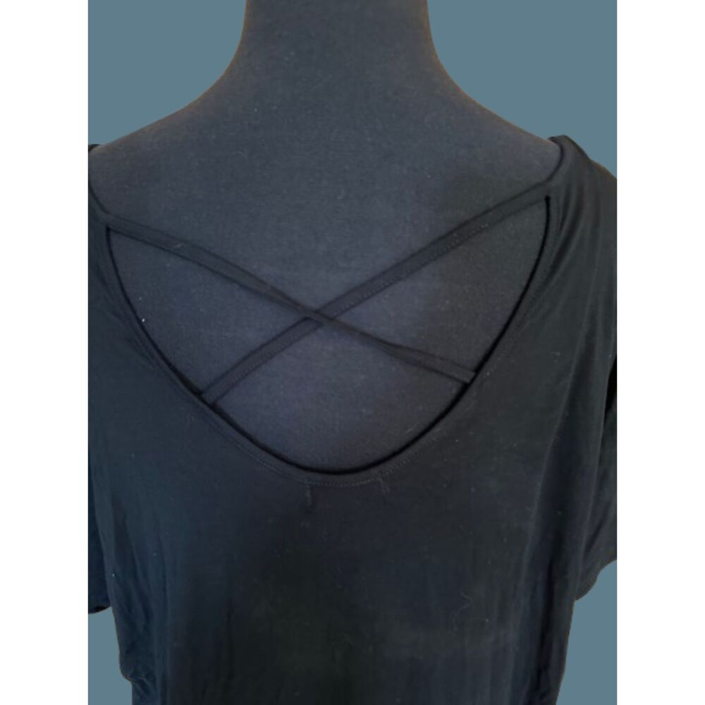 Black Tunic Top  T14341X  1X  (I) NWT Boutique